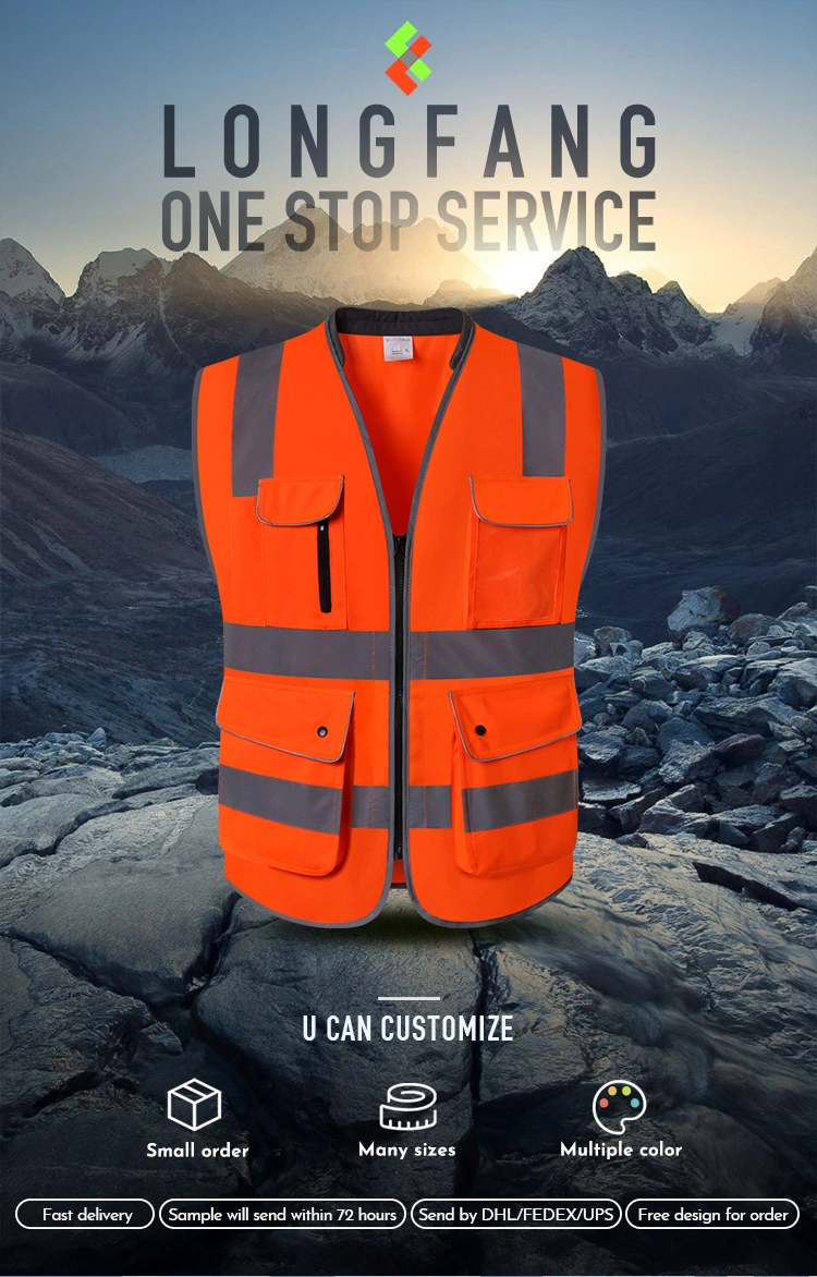 Muli-Fuctional High Visibility Reflective Safety Vest