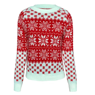 Women′s Jumper Sweater Winter Tops Pullover Red Christmas Sweater