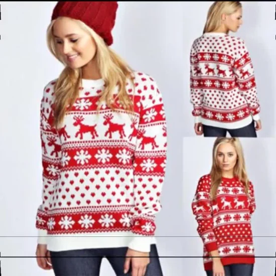 Men & Women Green Sweater Rhinestone Snow Global Design Christmas Xmas Sweater